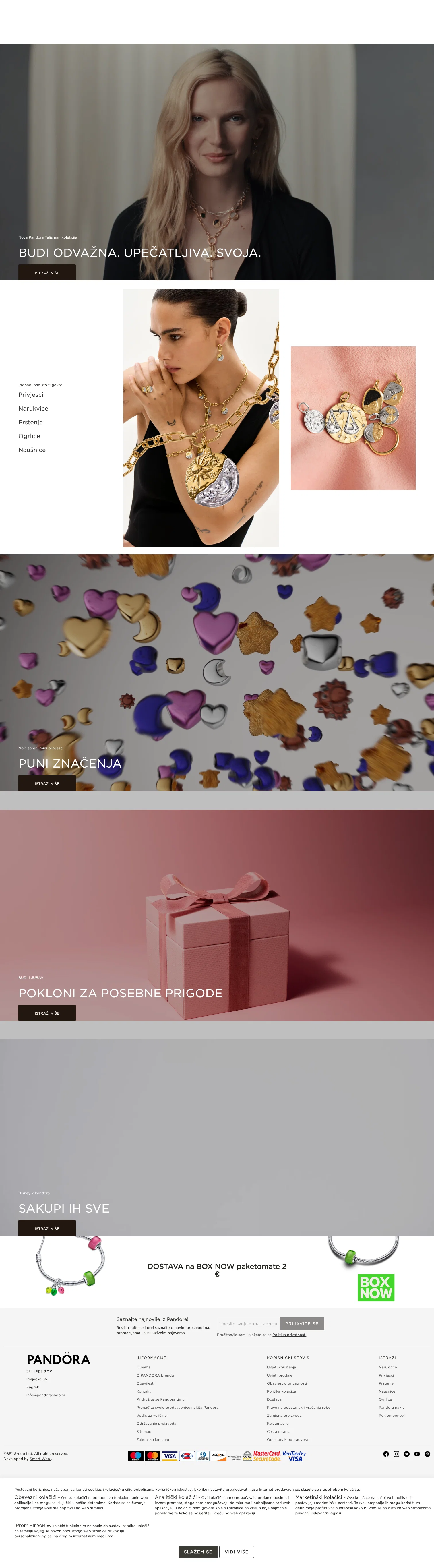 pandorashop.hr on desktop