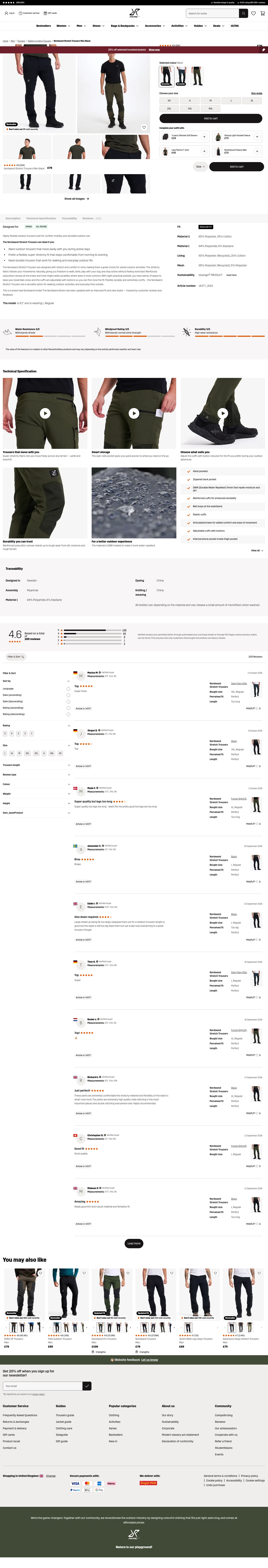 revolutionrace.co.uk/men/trousers/walking-hiking-trousers/nordwand-stretch-pants-men on desktop, full screenshot