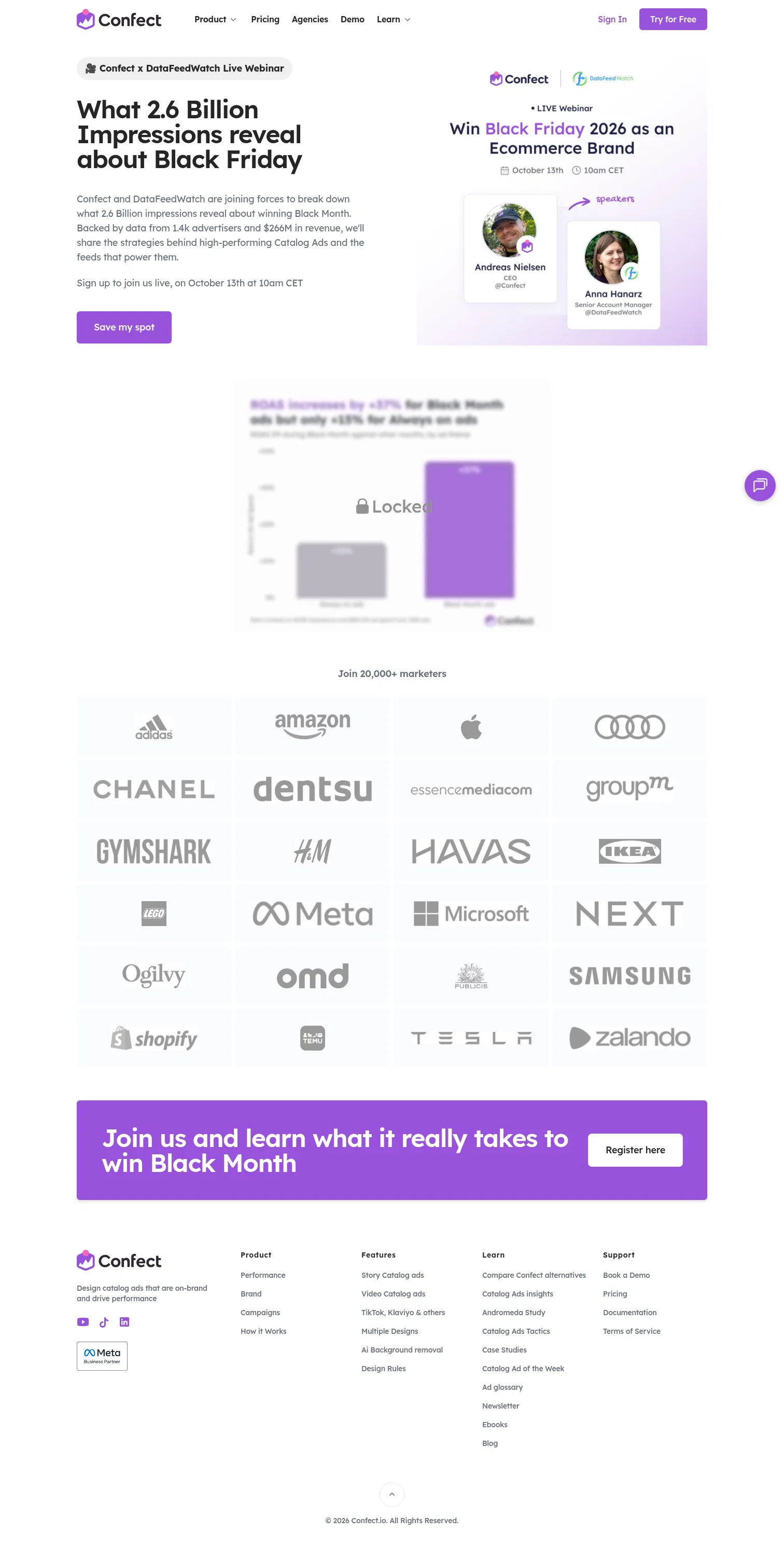 Confect landing page