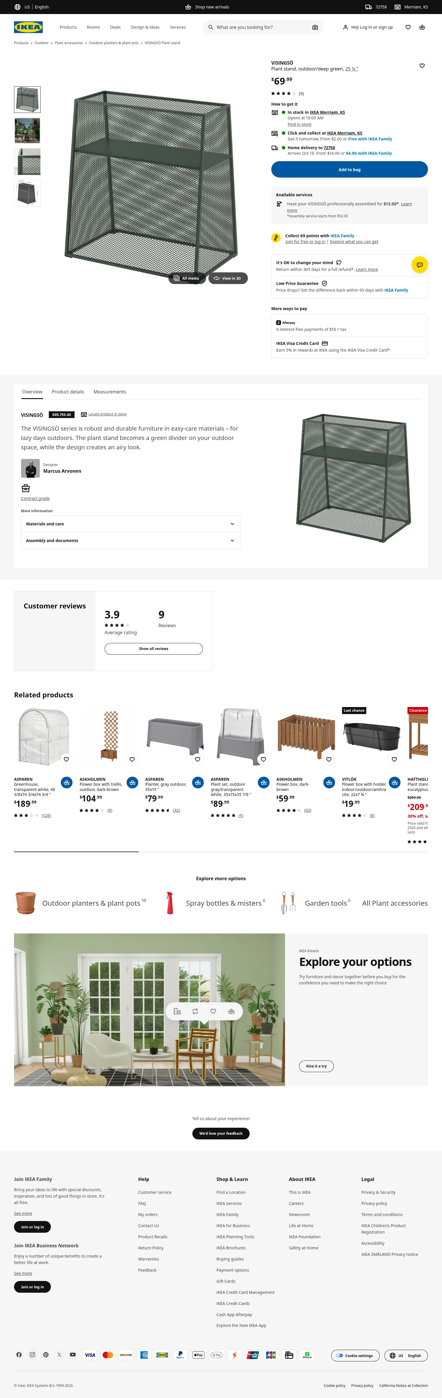 ikea.com/us/en/p/visingsoe-plant-stand-outdoor-deep-green-00575540 on desktop