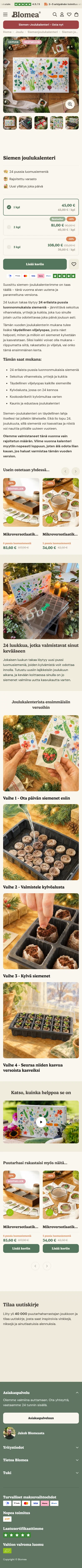 blomea.fi/products/siemen-joulukalenteri-2026 on mobile