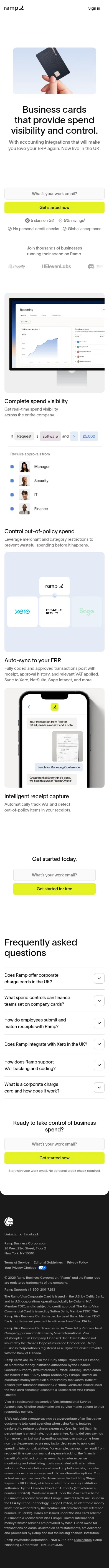 ramp.com/en-gb/lp2/business-cards on mobile, full screenshot