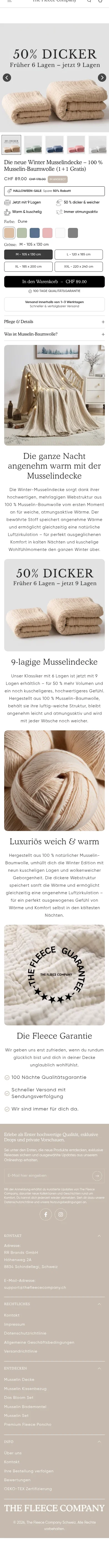 thefleececompany.ch/collections/bestseller/products/the-new-winter-muslin-blanket-100-muslin-cotton on mobile