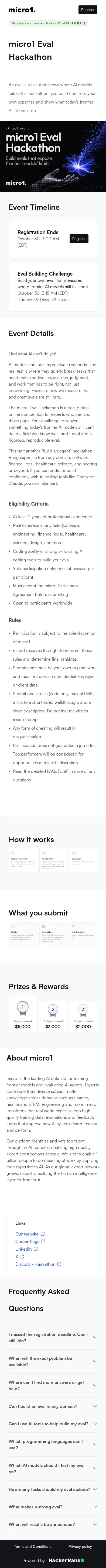 hackerrank.com/event/micro1-eval-hackathon on mobile