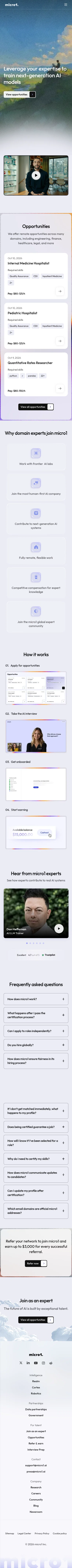 micro1.ai/experts on mobile