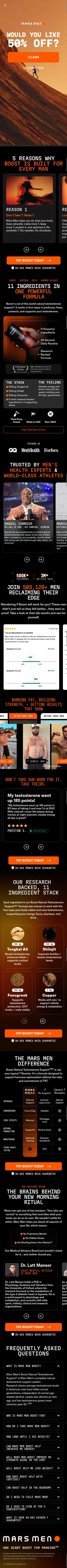 mengotomars.com/pages/boost-fb on mobile, full screenshot
