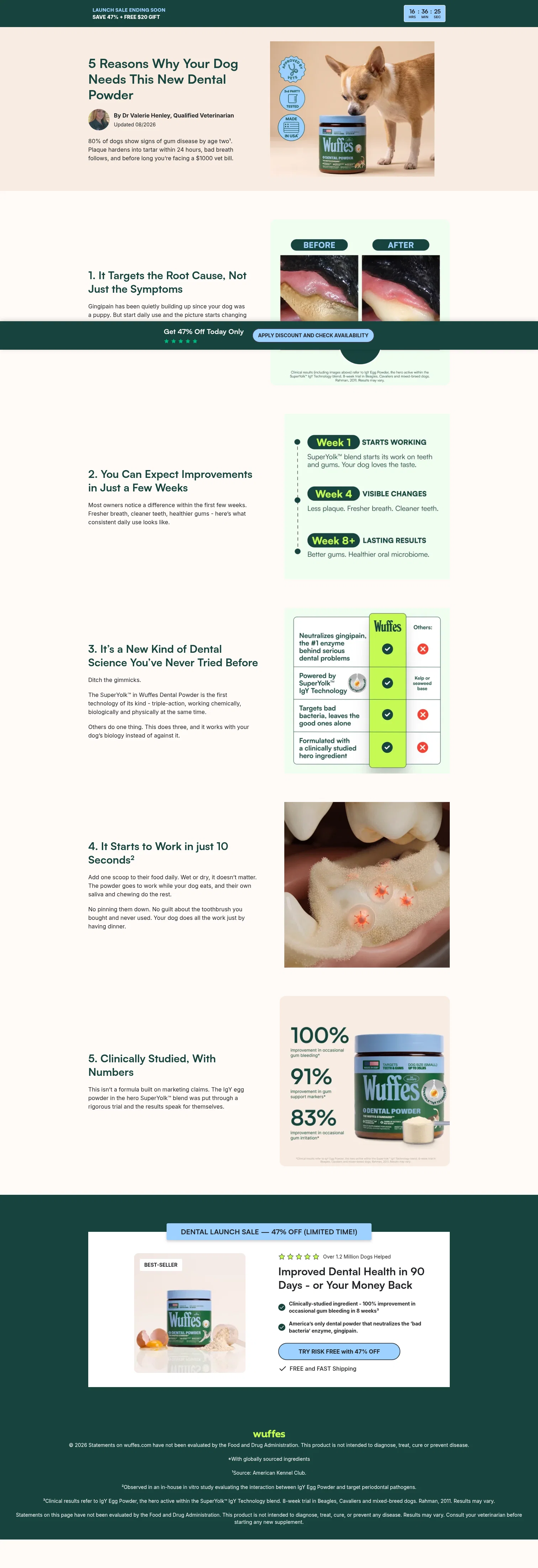 Wuffes landing page
