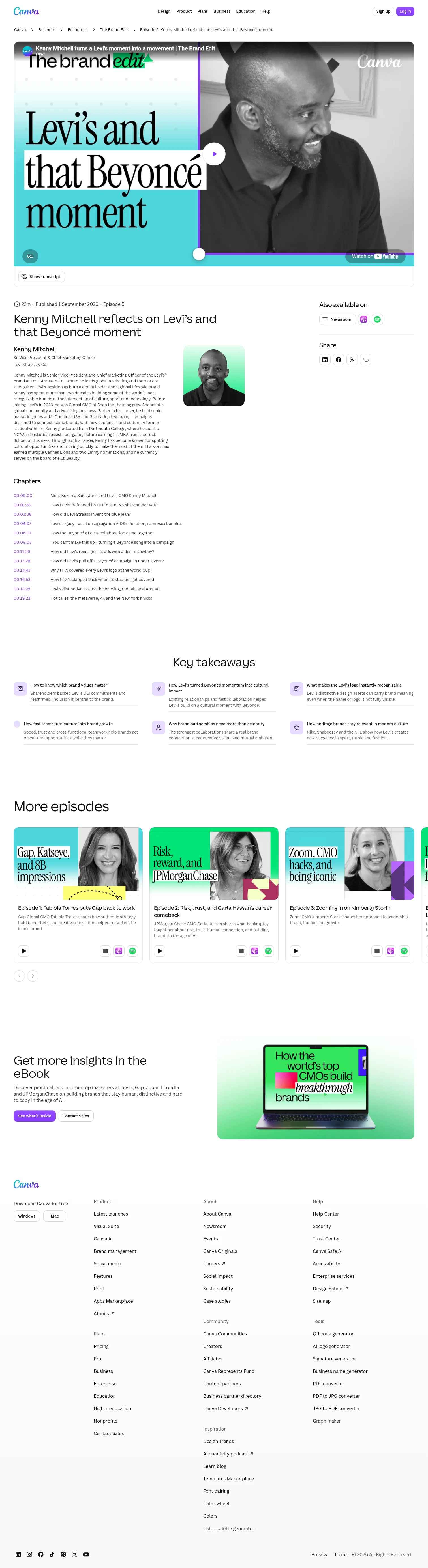 Canva landing page