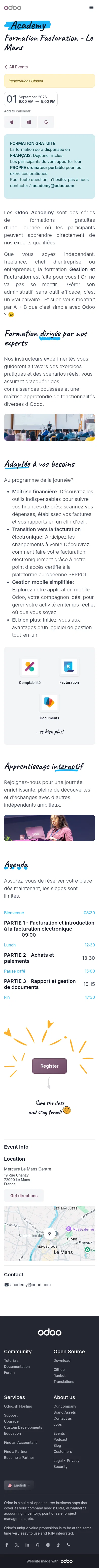 odoo.com/event/formation-facturation-le-mans-11772/register on mobile