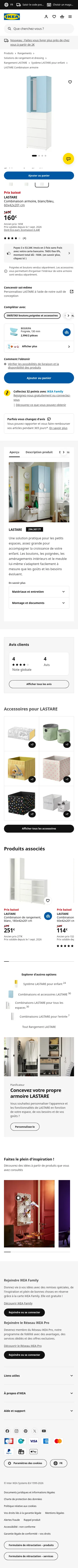 ikea.com/fr/fr/p/lastare-combinaison-armoire-blanc-bleu-s29630777 on mobile, full screenshot