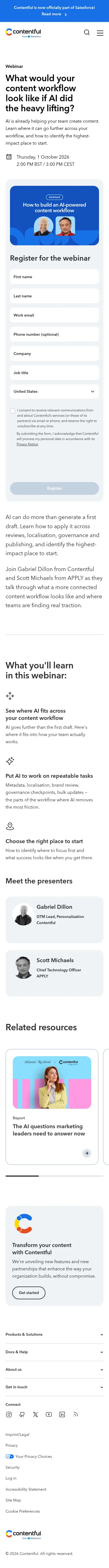 contentful.com/events/ai-content-workflow-emea on mobile, full screenshot