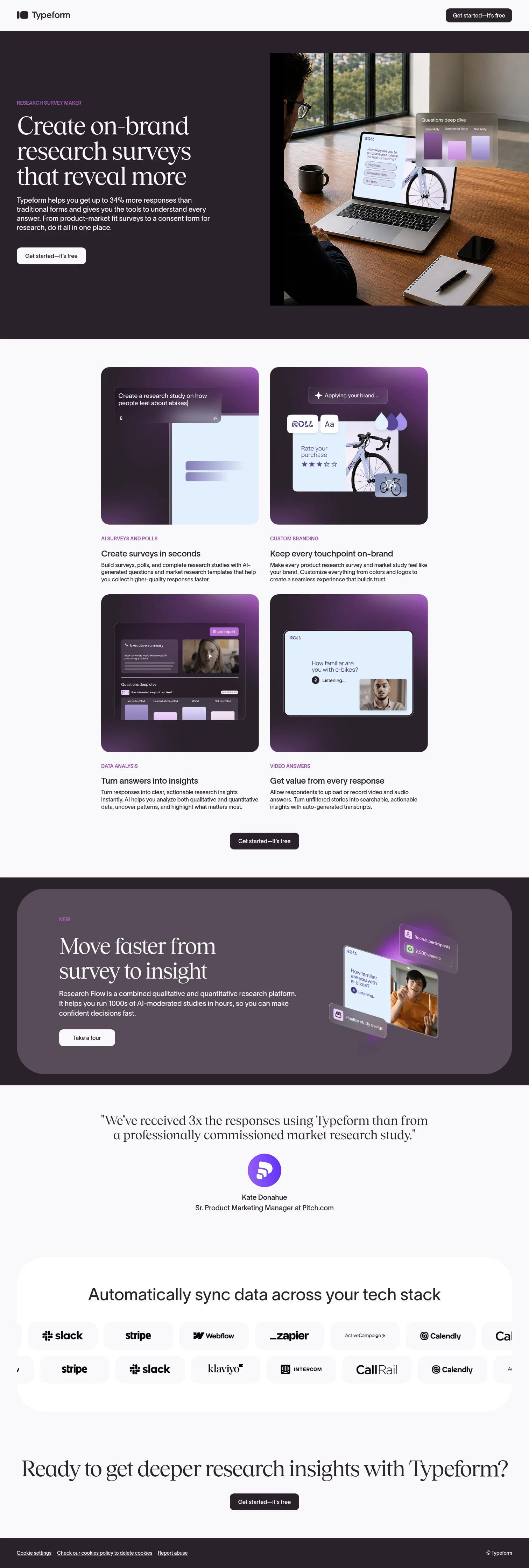 typeform.com/try/research on desktop, full screenshot