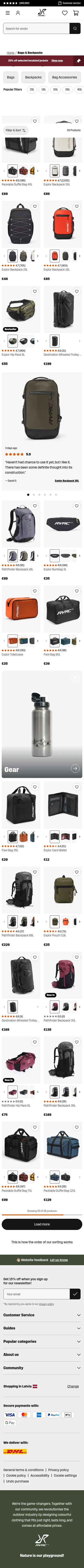revolutionrace.eu/bags-backpacks on mobile