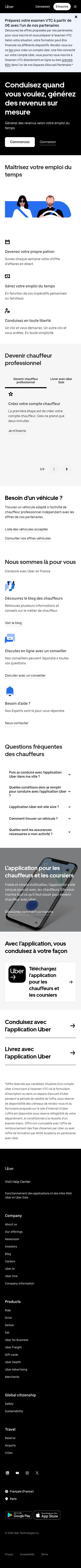 uber.com/fr/fr/drive on mobile