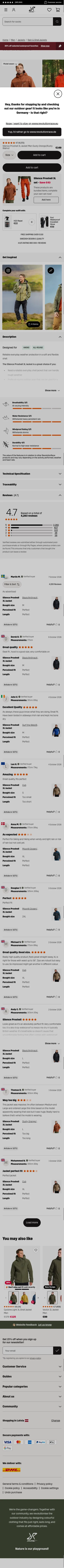 revolutionrace.eu/men/jackets/shell-jackets/silence-proshell-3l-jacket-men on mobile, full screenshot