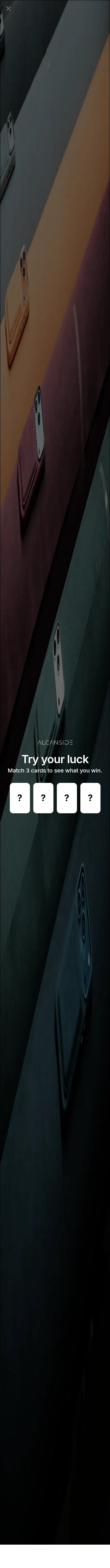alcanside.com/collections/iphone-18-pro-series on mobile, full screenshot