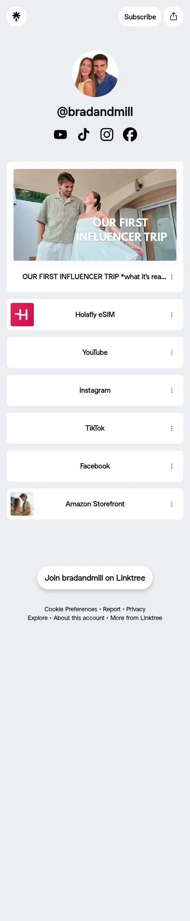 linktr.ee/bradandmill on mobile