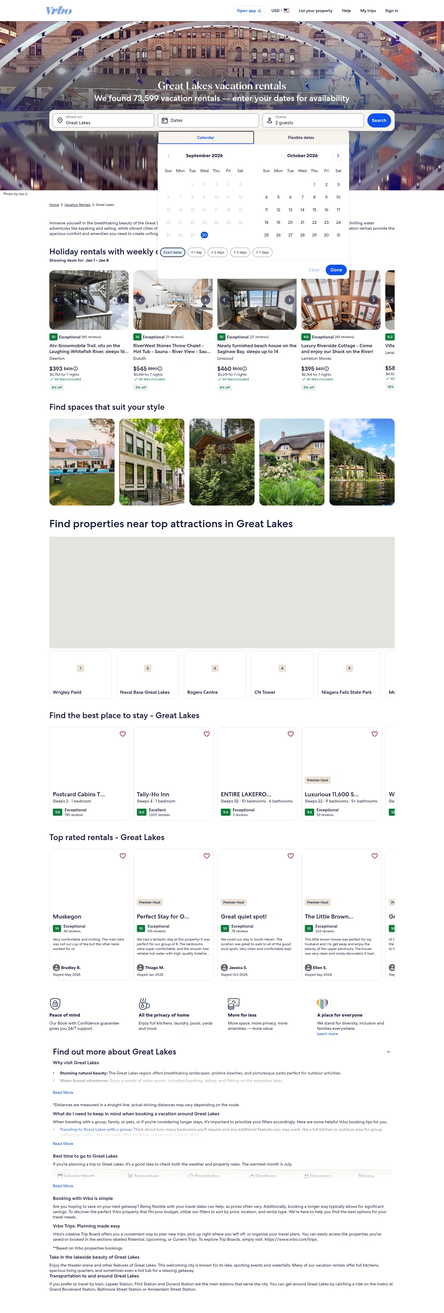vrbo.com/vacation-rentals/north-america/great-lakes on desktop