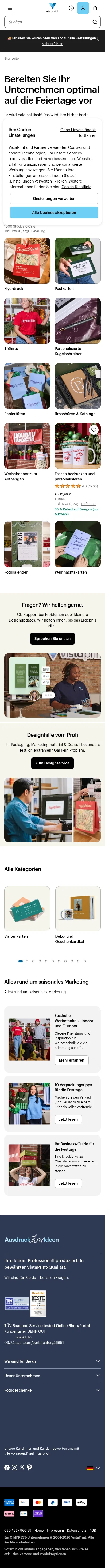 vistaprint.de/ihr-marketing-fuer-die-hochsaison on mobile