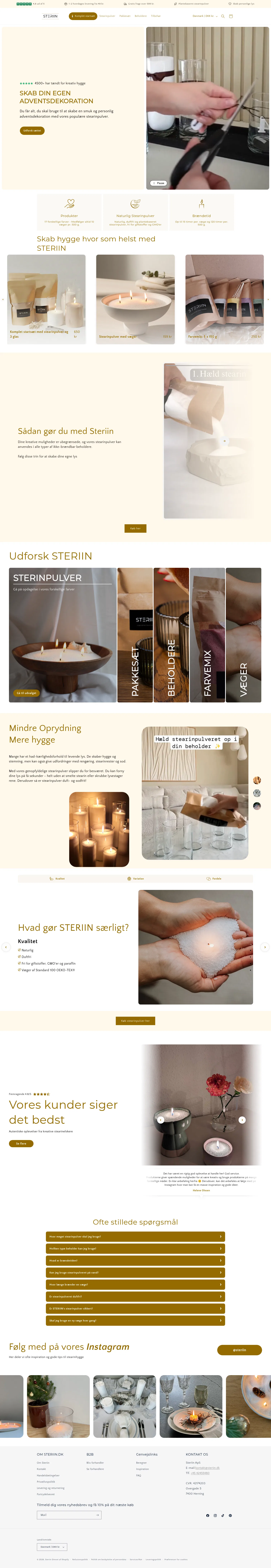 steriin.dk on desktop, full screenshot