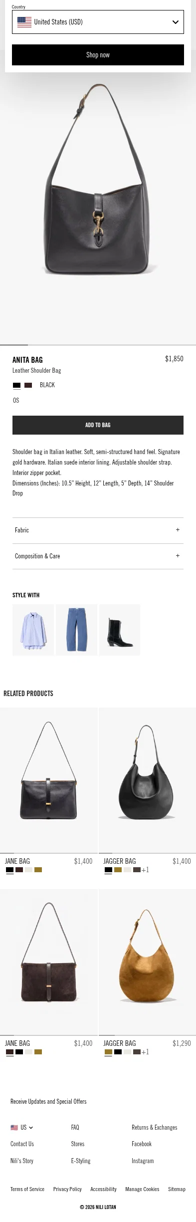 nililotan.com/products/anita-bag on mobile