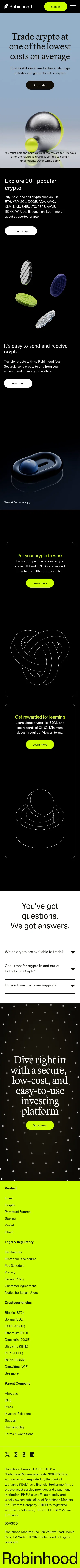 robinhood.com/eu/en/crypto on mobile
