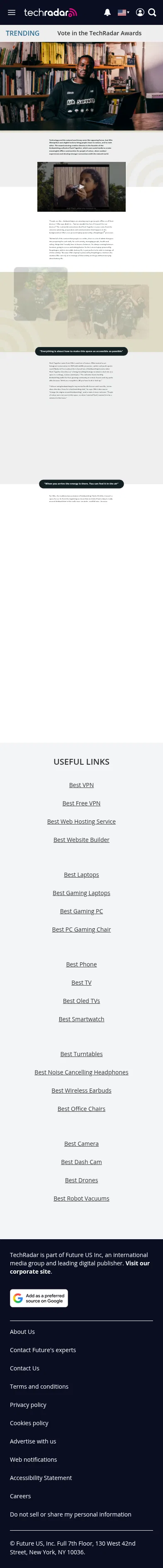 techradar.com/computing/laptops/making-real-connections on mobile, full screenshot