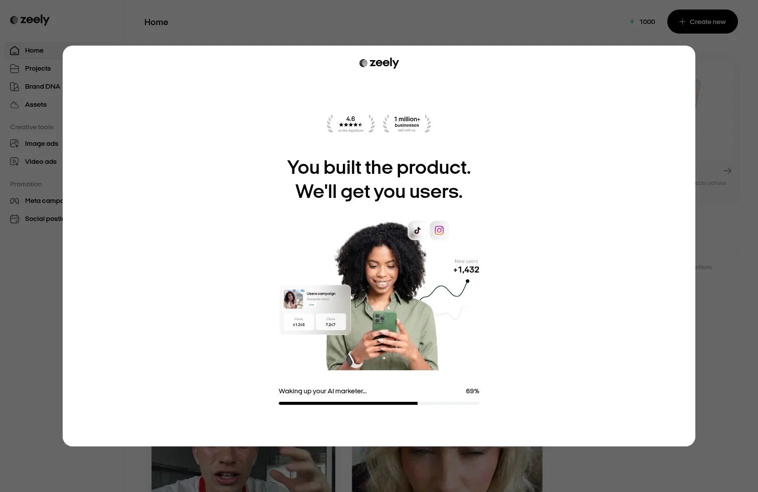 Zeely landing page