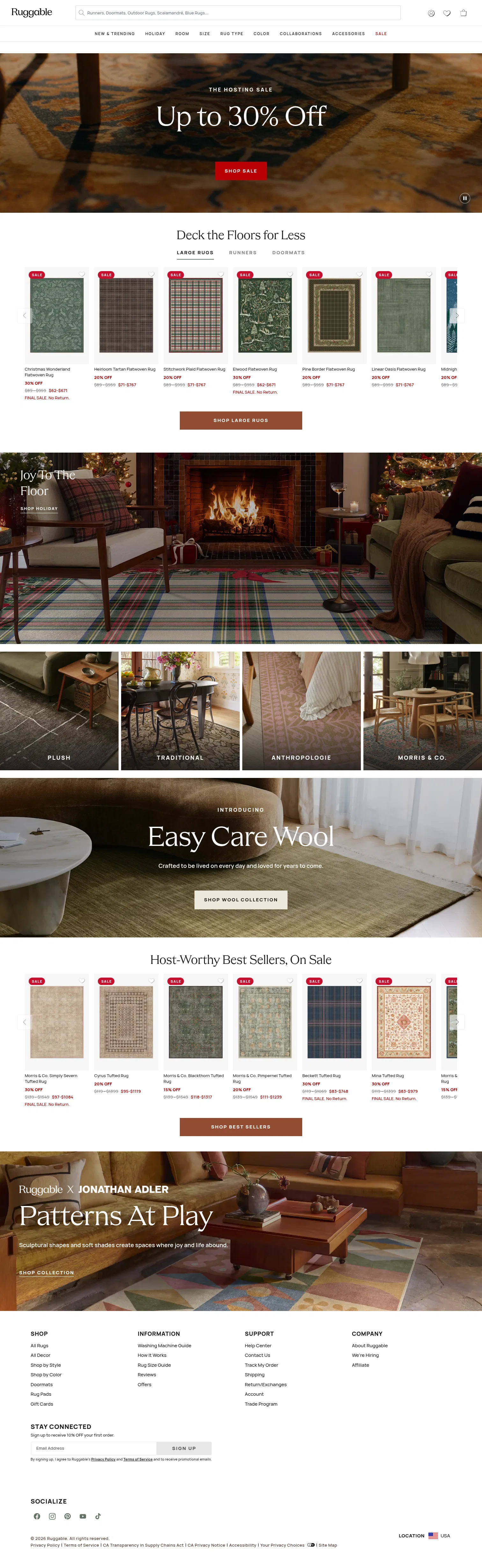 ruggable.com on desktop, full screenshot