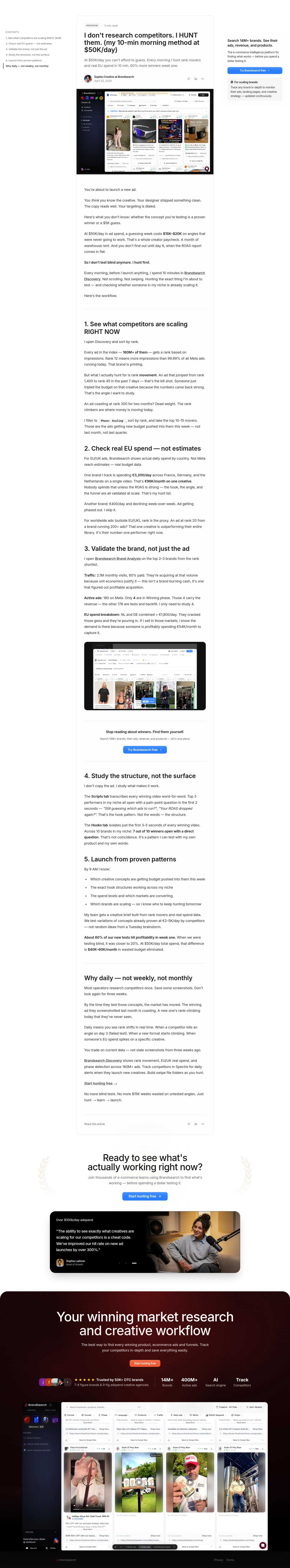brandsearch.co/lp/daily-competitor-research-method-50k on desktop