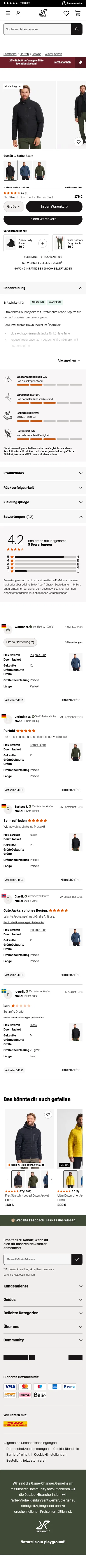 revolutionrace.de/herren/jacken/winterjacken/flex-stretch-down-jacket-men on mobile