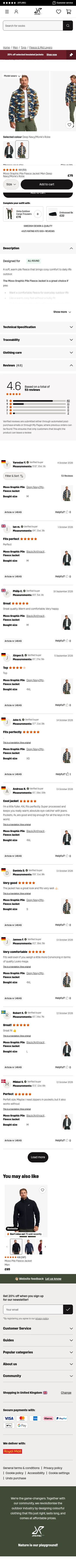 revolutionrace.co.uk/men/tops/fleece/moss-graphic-pile-fleece-jacket-men on mobile, full screenshot