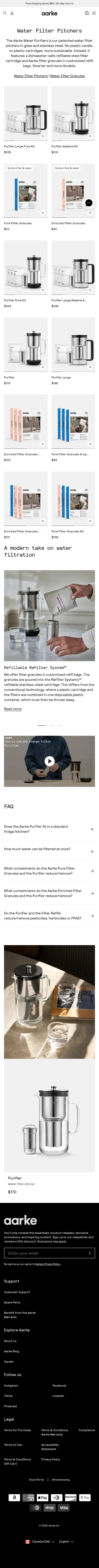 aarke.us/en-ca/collections/purifier on mobile