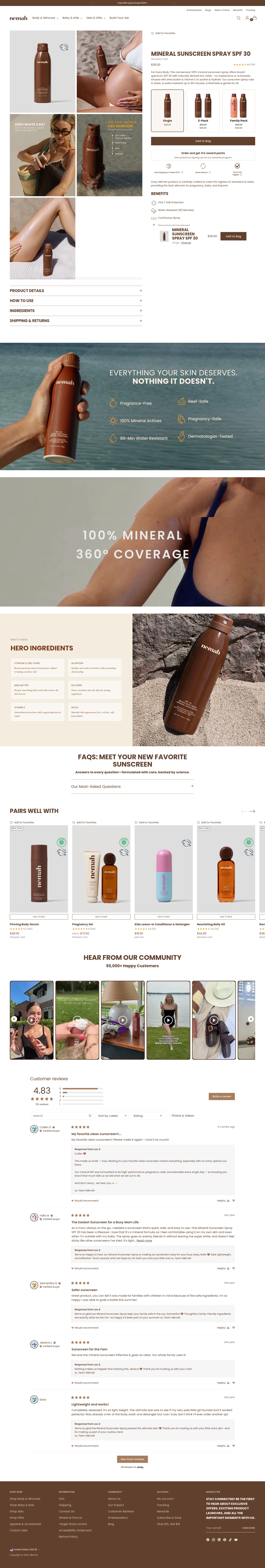 Nēmah landing page