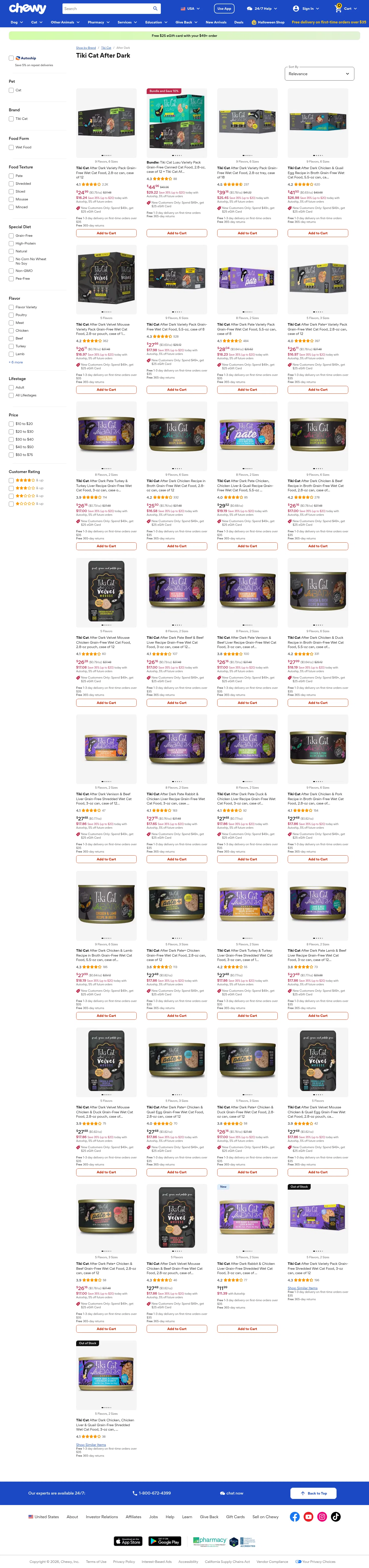 chewy.com/brands/after-dark-7618 on desktop, full screenshot