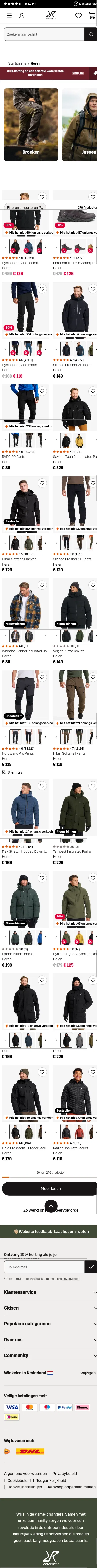 revolutionrace.nl/heren on mobile, full screenshot