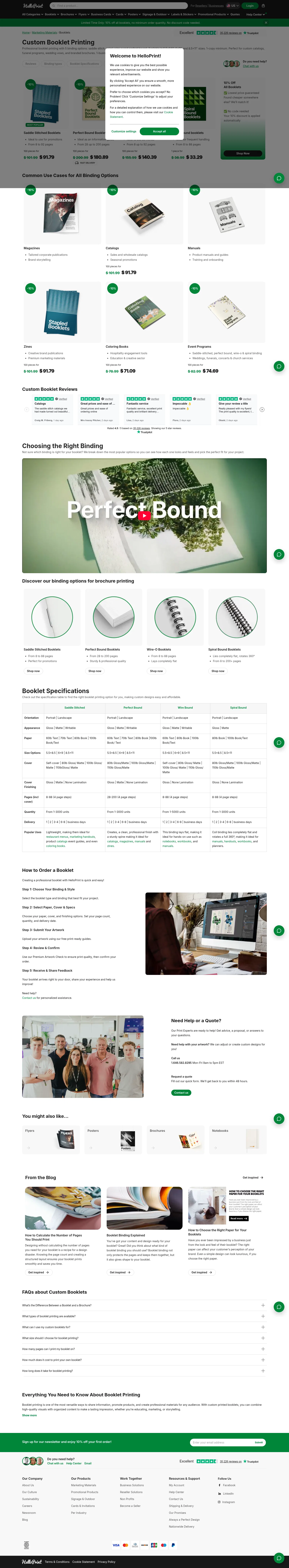 helloprint.com/en-us/booklet-printing on desktop, full screenshot