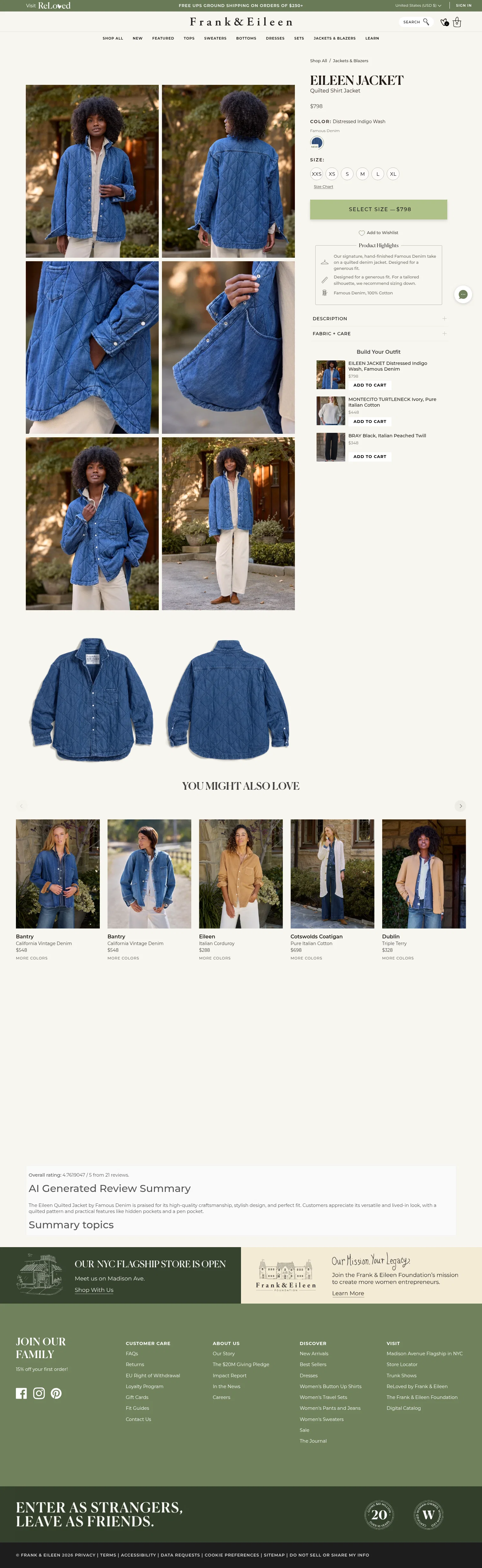 Frank & Eileen landing page