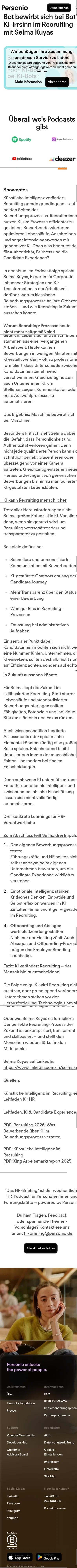 personio.de/hr-briefing/folge-146 on mobile, full screenshot
