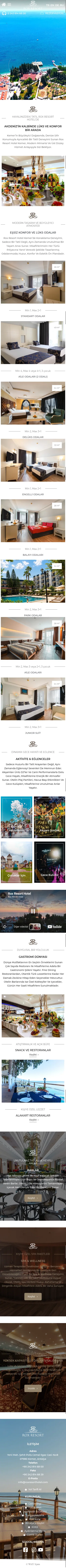 roxresorthotel.com/tr on mobile, full screenshot