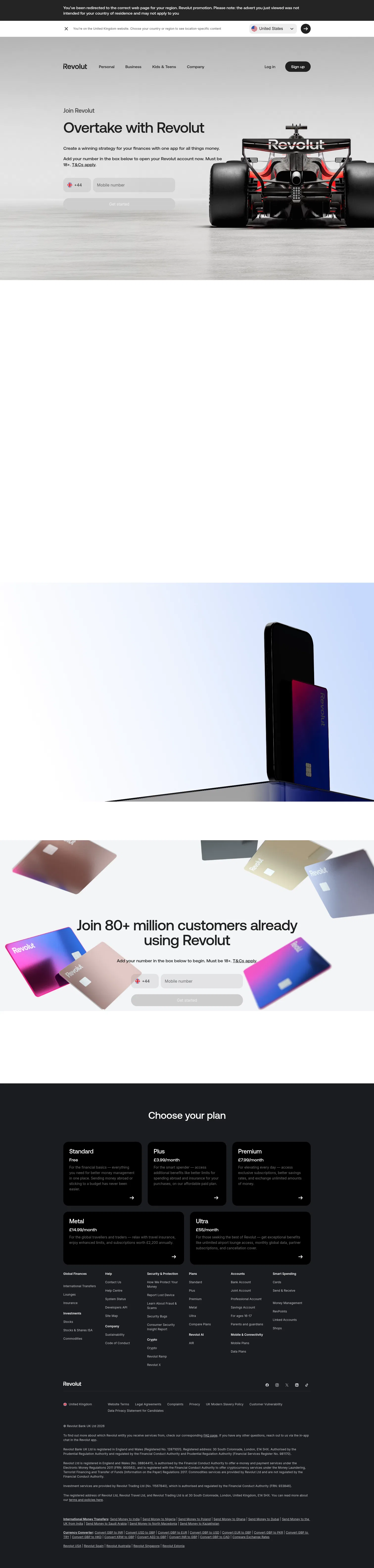 revolut.com/f1-performance-marketing on desktop, full screenshot