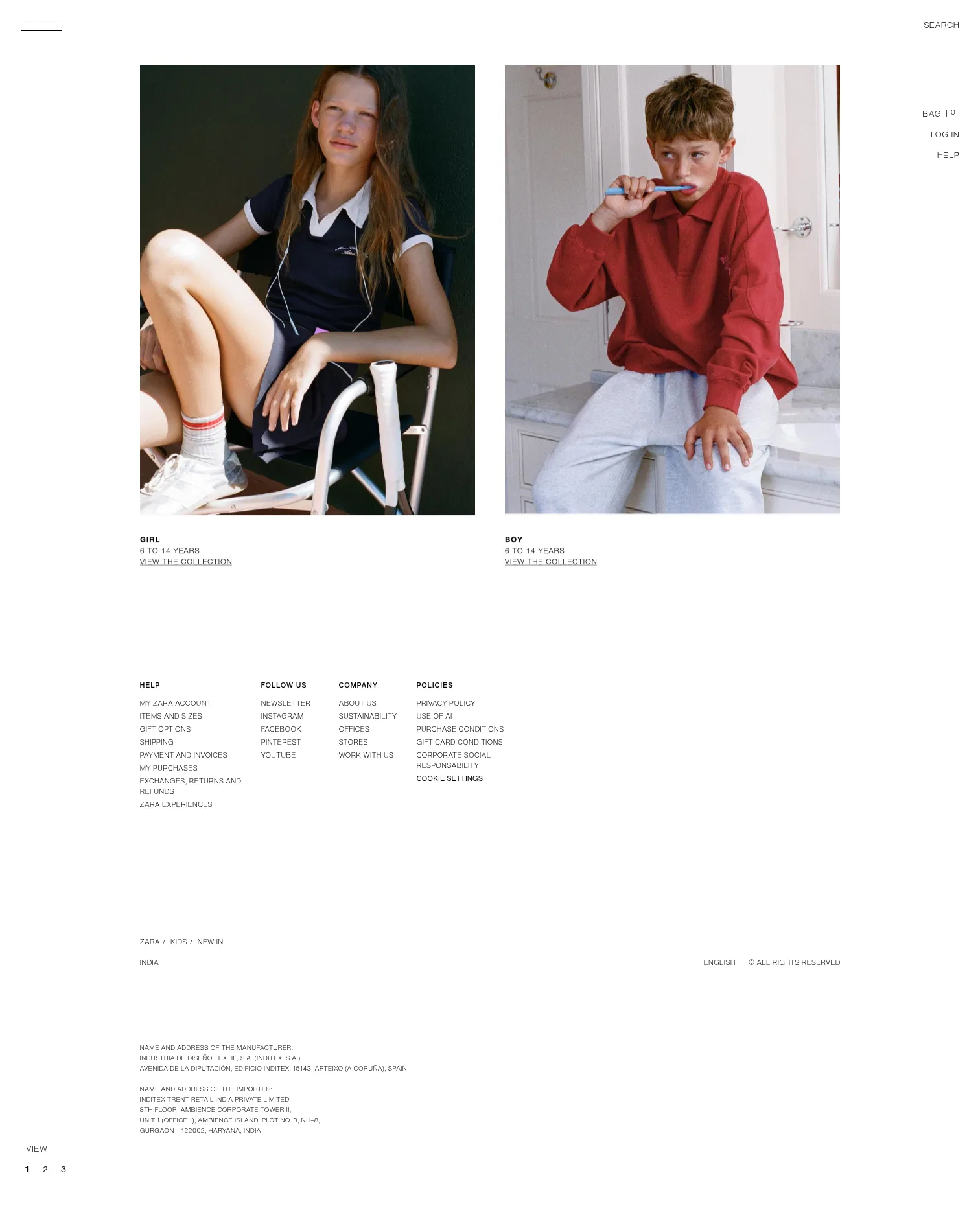 zara.com/in/en/kids-event28-l17656.html on desktop, full screenshot