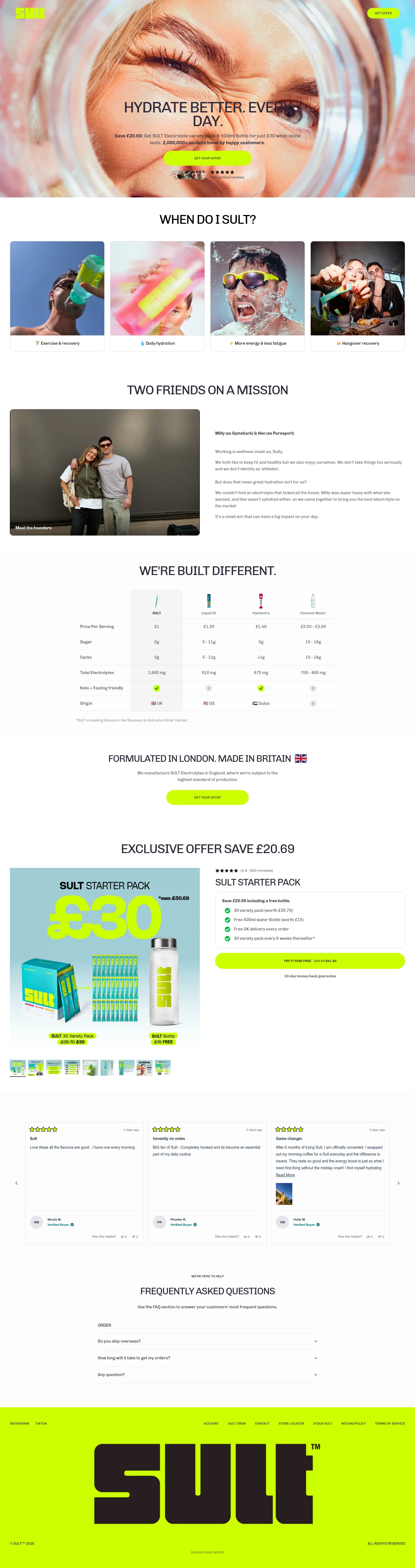 SULT Electrolytes landing page