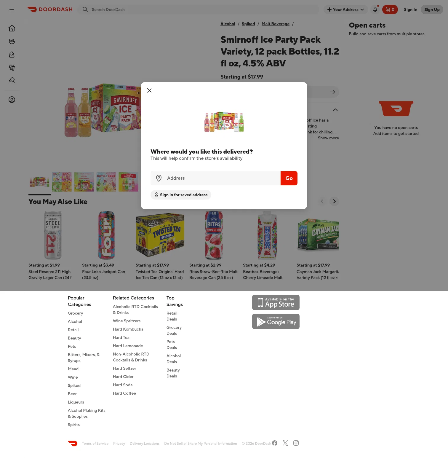 doordash.com/products/smirnoff-ice-malt-beverage-bottles-party-pack-(11.2-fl-oz-x-12-ct)/urpc_7fdcfd8b-8a51-437d-b750-02ed0efd3e97 on desktop
