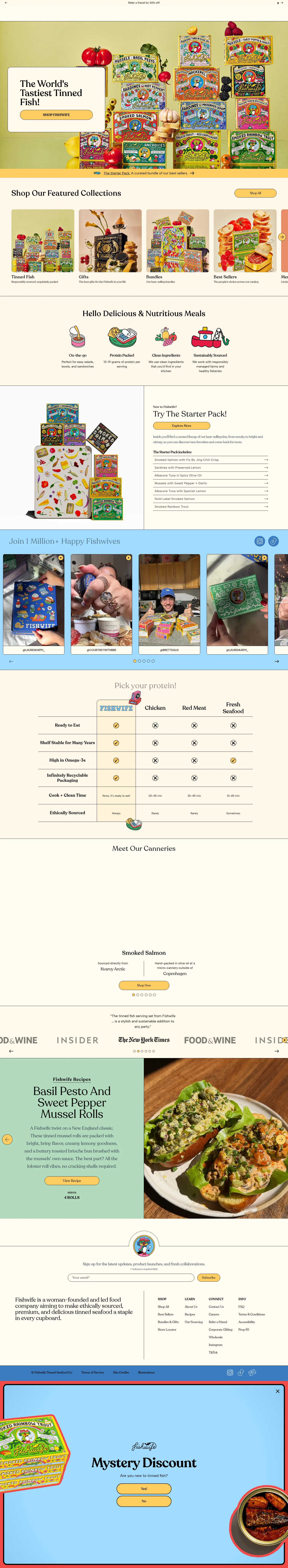 eatfishwife.com on desktop, full screenshot