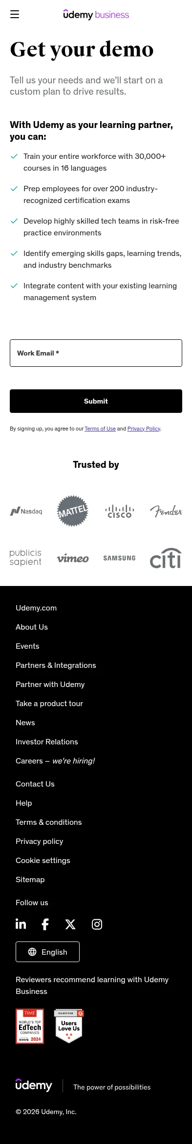 business.udemy.com/request-demo on mobile