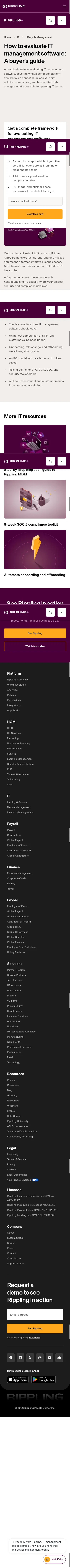 rippling.com/resources/it-management-software-buyers-guide on mobile, full screenshot