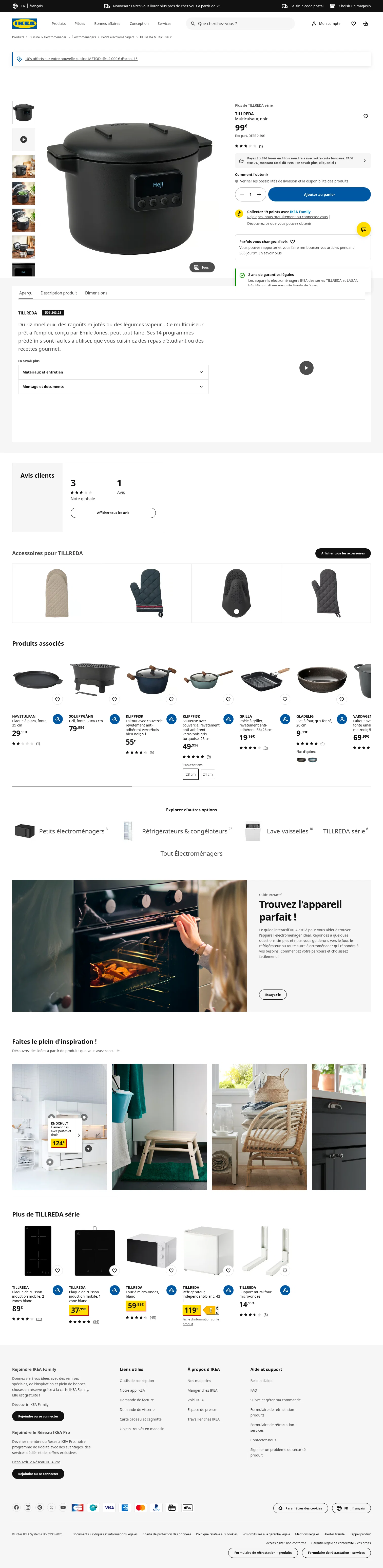 ikea.com/fr/fr/p/tillreda-multicuiseur-noir-50620328 on desktop