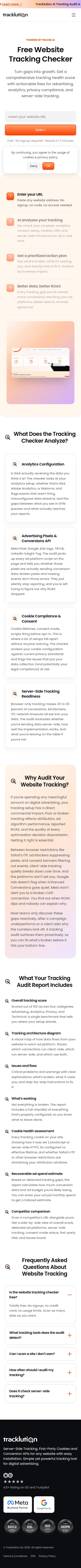 audit.tracklution.com on mobile
