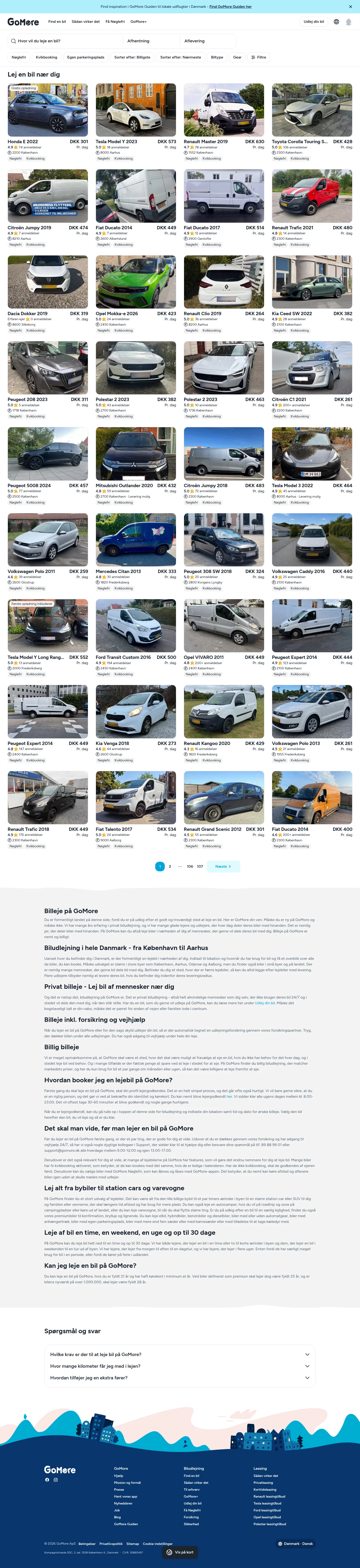 GoMore landing page